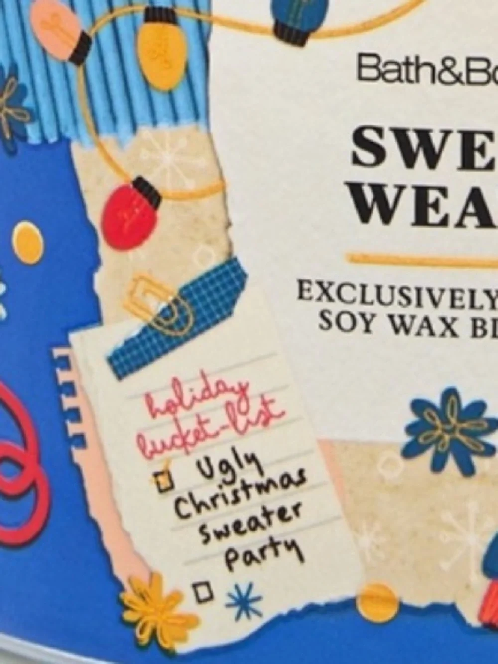 Bath & Body Works Sweater Weather Soy Wax Blend Retired 3 Wick Candle